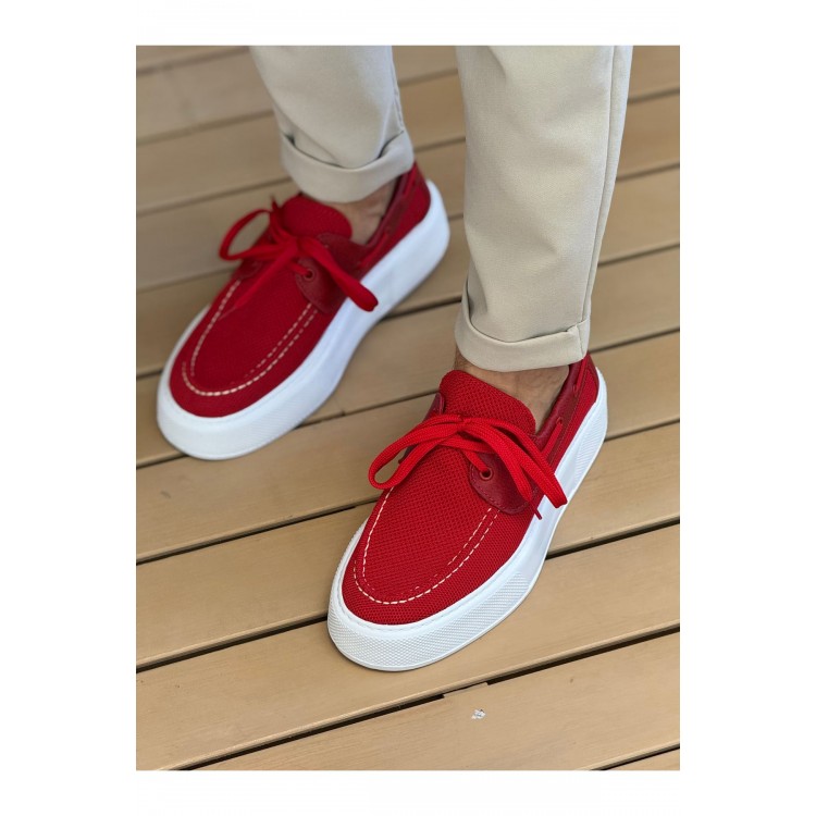 CH2602 - Triko Erkek Ayakkabı KIRMIZI CH2602 - Triko Erkek Ayakkabı KIRMIZI