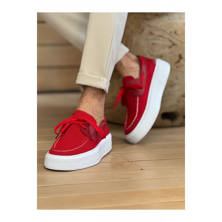 CH2602 - Triko Erkek Ayakkabı KIRMIZI CH2602 - Triko Erkek Ayakkabı KIRMIZI