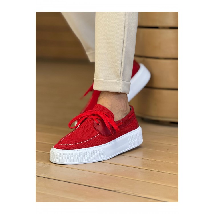 CH2602 - Triko Erkek Ayakkabı KIRMIZI CH2602 - Triko Erkek Ayakkabı KIRMIZI