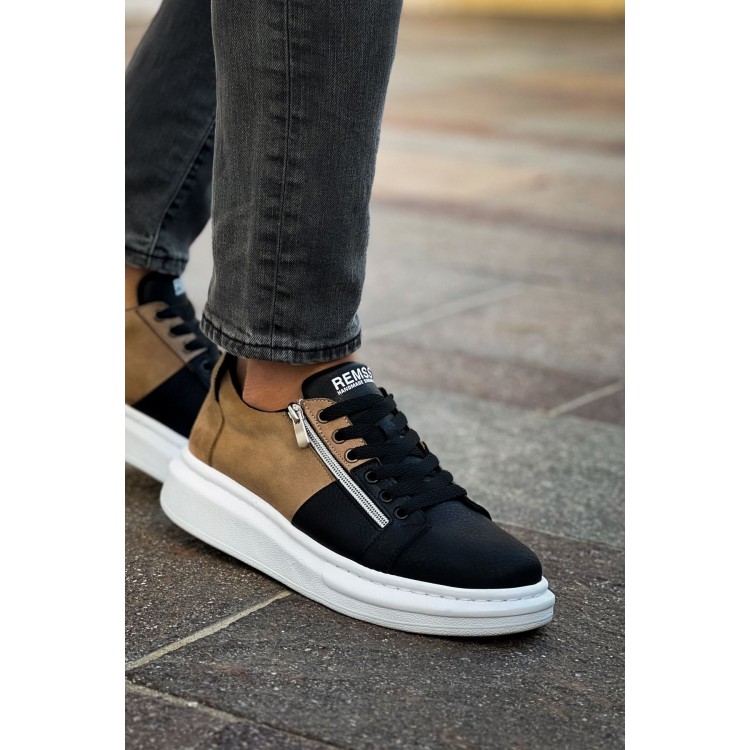 RS601 - Lüx Süet Erkek Ayakkabı Sıyah/Vızon