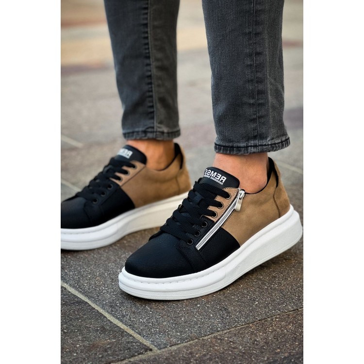 RS601 - Lüx Süet Erkek Ayakkabı Sıyah/Vızon