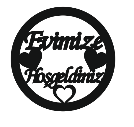 Evimize Hoşgeldiniz Kapı Süsü