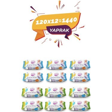 Alo Baby 120’li kapaklı ıslak mendil