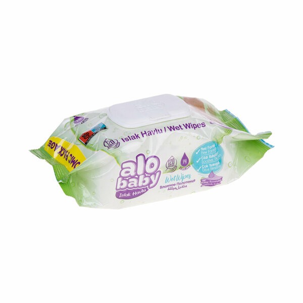 12 Paket Alo Baby Islak Mendil Ekonomik 120 Li Kapaklı