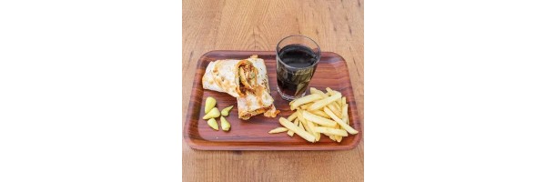 Hatay Soslu Tavuk Döner Dürüm Menü Hatay Soslu Tavuk Döner Dürüm + Patates Kızartması + İçecek