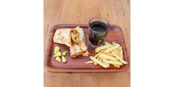 Hatay Soslu Tavuk Döner Dürüm Menü Hatay Soslu Tavuk Döner Dürüm + Patates Kızartması + İçecek