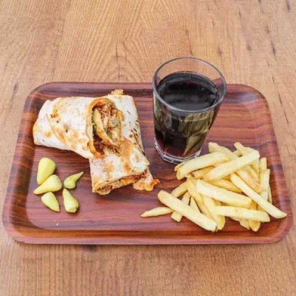 Hatay Soslu Tavuk Döner Dürüm Menü Hatay Soslu Tavuk Döner Dürüm + Patates Kızartması + İçecek