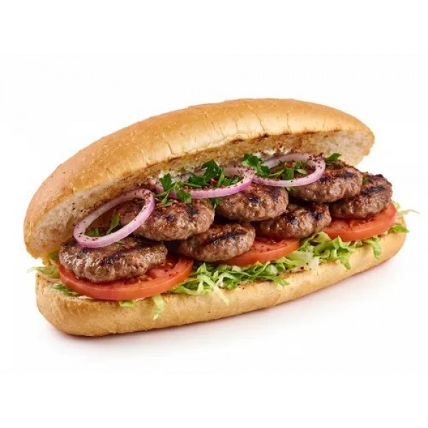 Porsiyon Et Köfte Et köfte (150 g) domates, soğan, lavaş ile