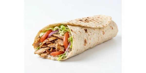 Lavaş Tavuk Döner (60 g), domates, soğan, marul ile