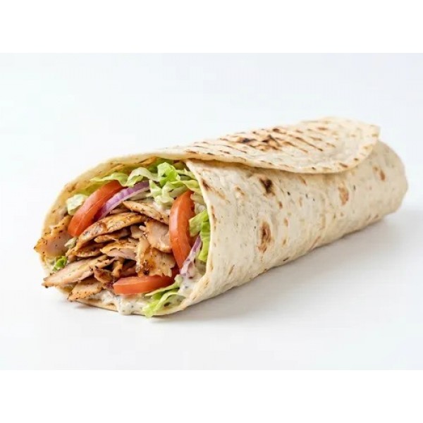 Lavaş Tavuk Döner (60 g), domates, soğan, marul ile