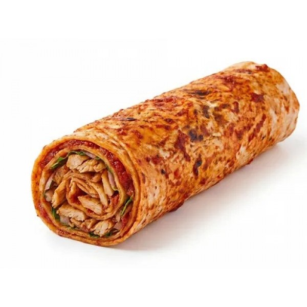 Hatay Usulü Tavuk Döner (70 g), patates kızartması, marul, salatalık turşusu, mayonez ve özel sos ile