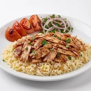 Pilav Üstü Tavuk döner (120 g), ve pilav ile