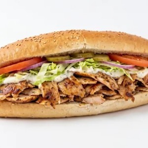 Ekmek Arası Tavuk Döner ( 60gr.) Domates, Soğan, Marul ile