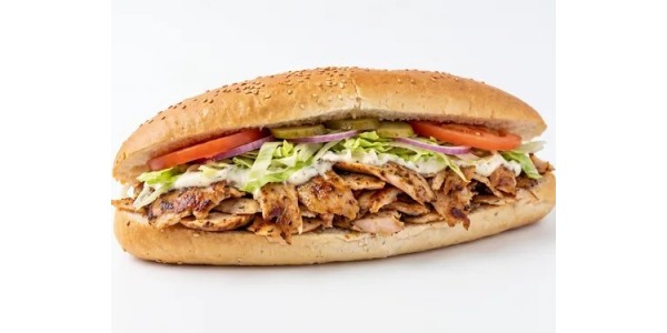 Ekmek Arası Tavuk Döner ( 60gr.) Domates, Soğan, Marul ile