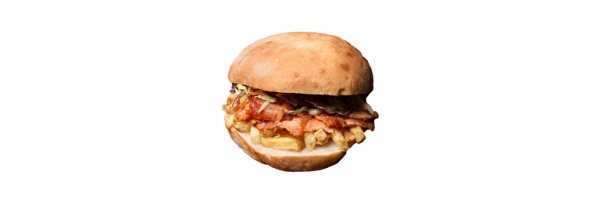 Döner 10 Adet Gobit Ekmek Arası Tavuk Döner 1L Ayran veya Kola acı biber turşusu, acı sos, ketçap, mayonez, domates, soğan ile servis edilir