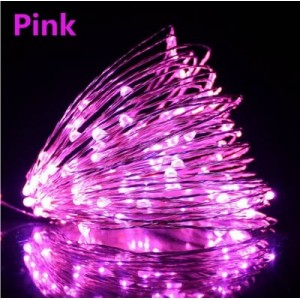 3 Metre Pembe Peri Tel Led 2 Pilli