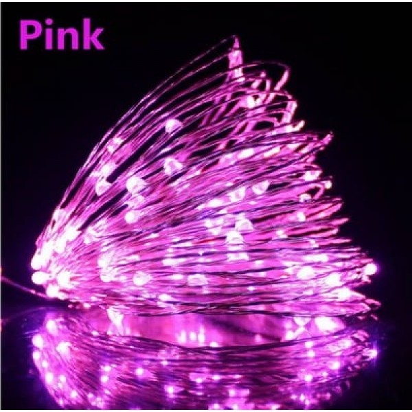3 Metre Pembe Peri Tel Led 2 Pilli