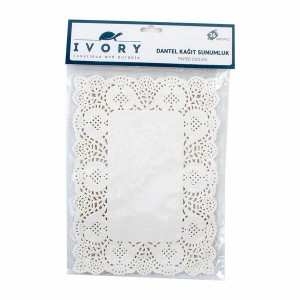 Ivory Sunumluk Kağıt Dantel Dikdörtgen 19X26 Cm 36 Lı