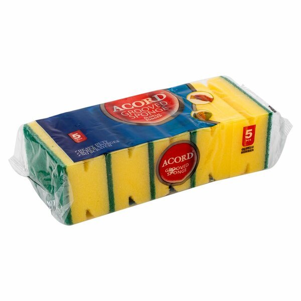 acord oluklu 5li bulasik sunger seti mutfak temizleme sunger
