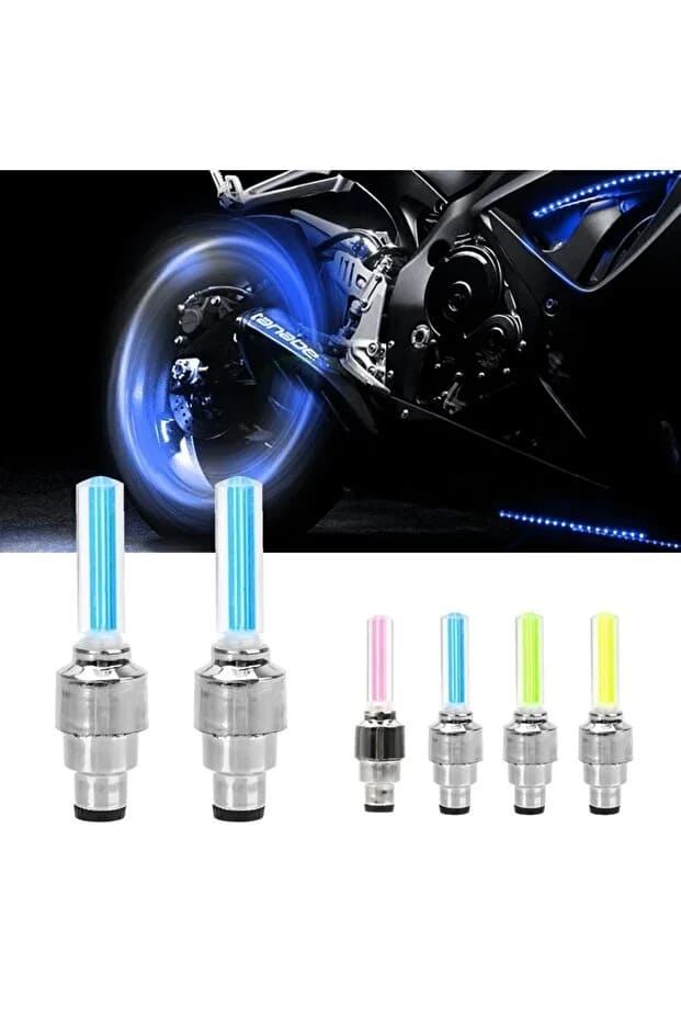 LED ışıklı hareket sensörlü sibop kapağı renkli 2’li set