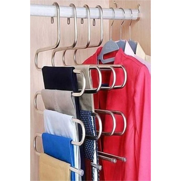 5 Katlı Metal Pantolon Eşarp Askısı