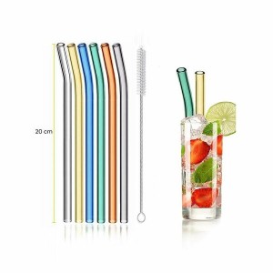 Perotti Cam Pipet Fırça Seti Straw Renkli 6 lı