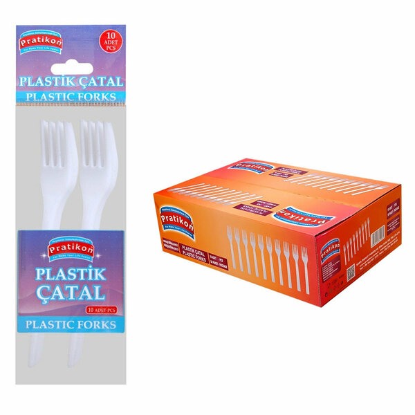 Pratikon Çatal Plastik 10 Lu