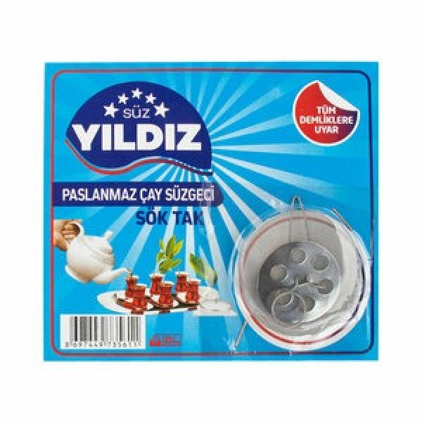 5 adet Süz Yıldız Çay Süzgeci Yassı Söktak