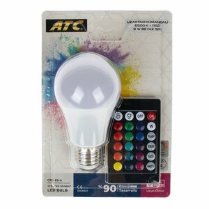 Uzaktan Kumandalı 9W Led Ampül Çok Renkli RGB