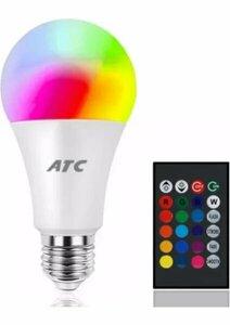 Uzaktan kumandalı 9W RGB çok renkli led ampul