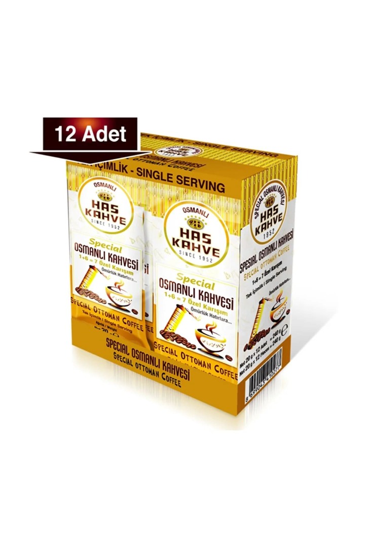 Has Tek İçimlik Special Osmanlı Kahvesi 12'li * 20 gr Has Tek İçimlik Special Osmanlı Kahvesi 12'li * 20 gr