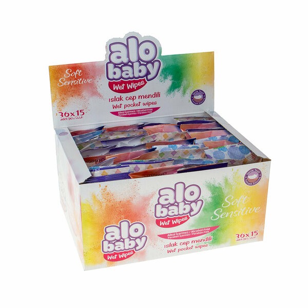 Alo Baby Fubu Islak Cep Mendili 15 Li 36 Paket