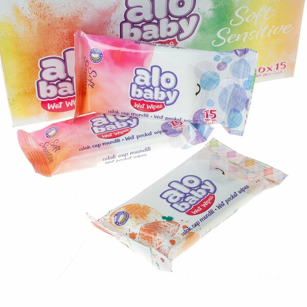 Alo Baby Fubu ıslak cep mendili 15’li paket