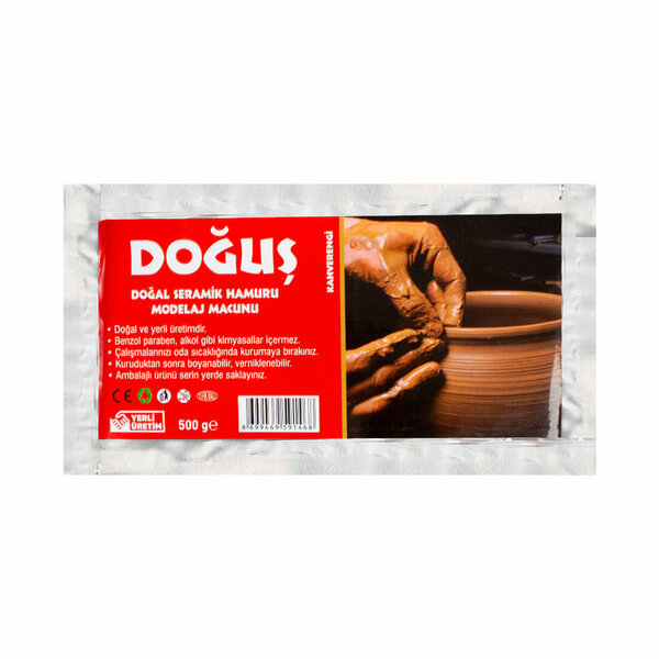 Doğuş%20Seramik%20Kil%20Oyun%20Hamuru%20500Gr%20Kahverengi%20